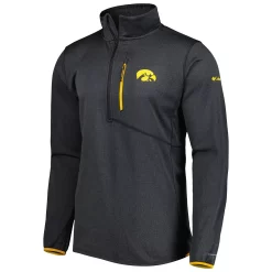 Men's Columbia Black Iowa Hawkeyes Park View Omni-Wick Half-Zip Top -Columbia Vogue 6133998 ALT2