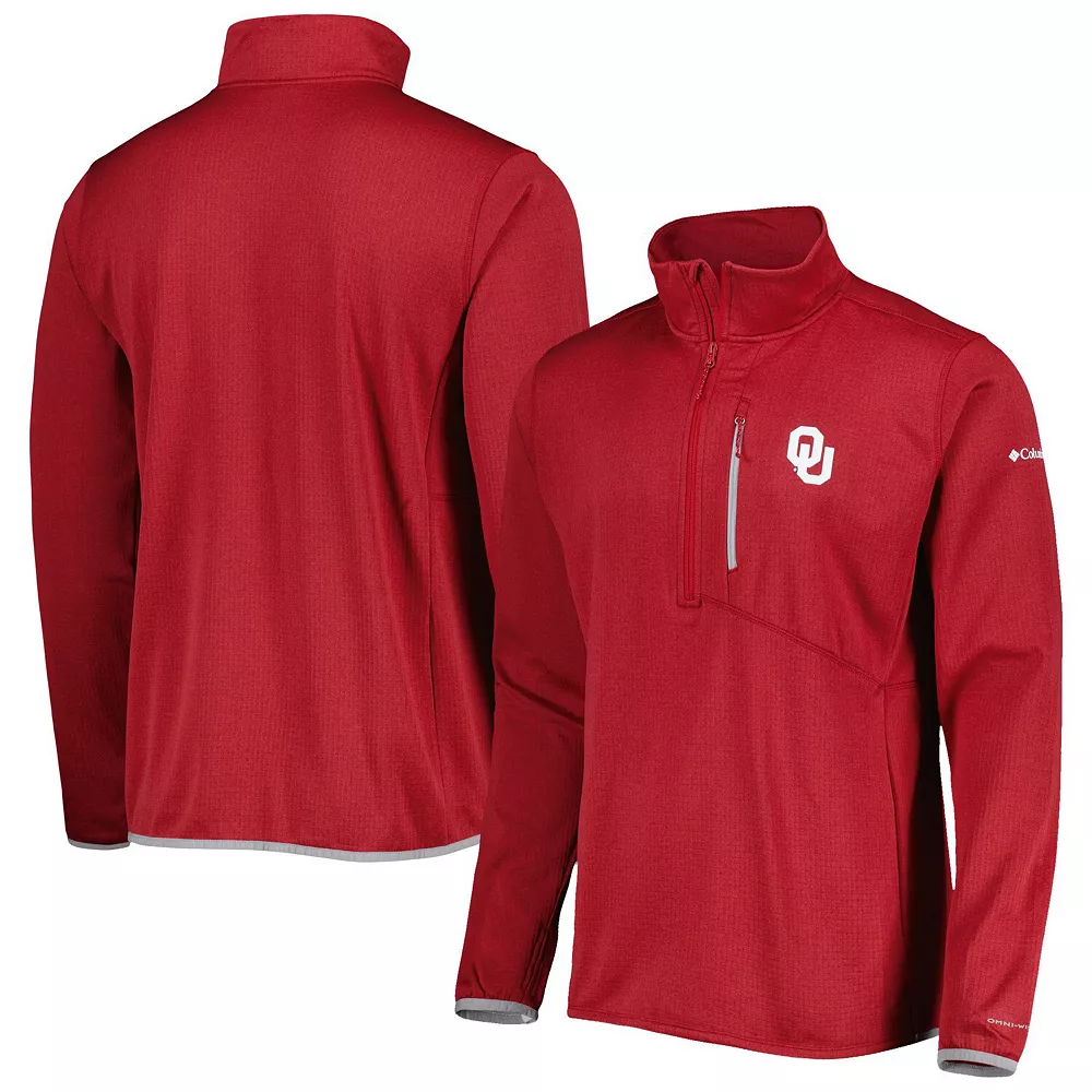 Men's Columbia Crimson Oklahoma Sooners Park View Omni-Wick Half-Zip Top 2 Men's Columbia Crimson Oklahoma Sooners Park View Omni-Wick Half-Zip Top - Image 2