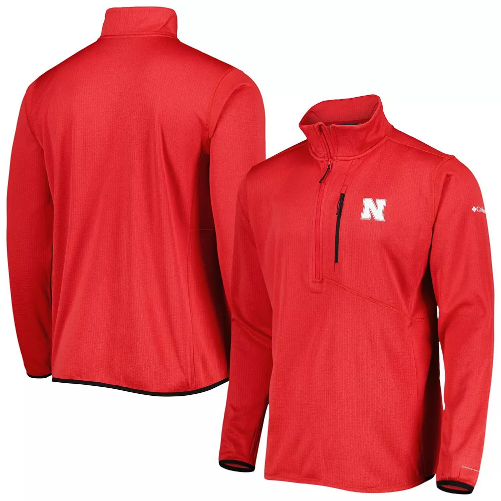 Men's Columbia Scarlet Nebraska Huskers Park View Omni-Wick Half-Zip Top 1 Men's Columbia Scarlet Nebraska Huskers Park View Omni-Wick Half-Zip Top