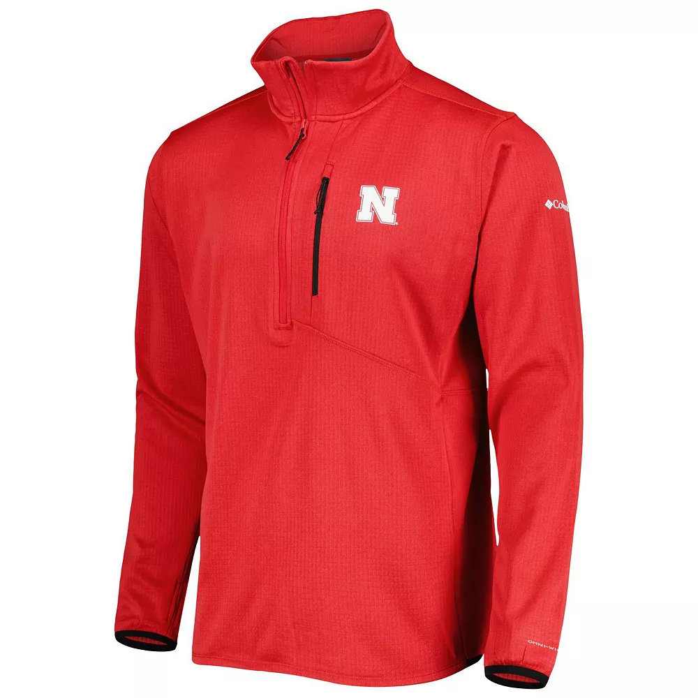 Men's Columbia Scarlet Nebraska Huskers Park View Omni-Wick Half-Zip Top 3 Men's Columbia Scarlet Nebraska Huskers Park View Omni-Wick Half-Zip Top - Image 3