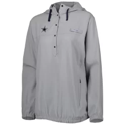 Women's Columbia Gray Dallas Cowboys Tamiami Omni-Shade Pullover Hoodie -Columbia Vogue 6186528 ALT2
