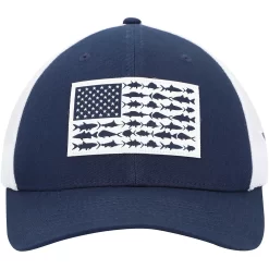 Men's Columbia Navy/White Dallas Cowboys Mesh Fish Flag Flex Hat 6 Men's Columbia Navy/White Dallas Cowboys Mesh Fish Flag Flex Hat -Columbia Vogue 6186541 ALT2