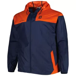 Men's Columbia Navy Detroit Tigers Flash Forward Challenger Omni-Shade Full-Zip Windbreaker -Columbia Vogue 6233520 ALT2