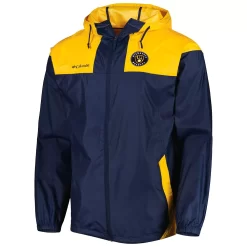 Men's Columbia Navy/Gold Milwaukee Brewers Omni-Shade Flash Forward Challenger Full-Zip Windbreaker Jacket -Columbia Vogue 6233706 ALT2