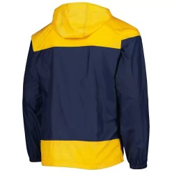 Men's Columbia Navy/Gold Milwaukee Brewers Omni-Shade Flash Forward Challenger Full-Zip Windbreaker Jacket -Columbia Vogue 6233706 ALT3