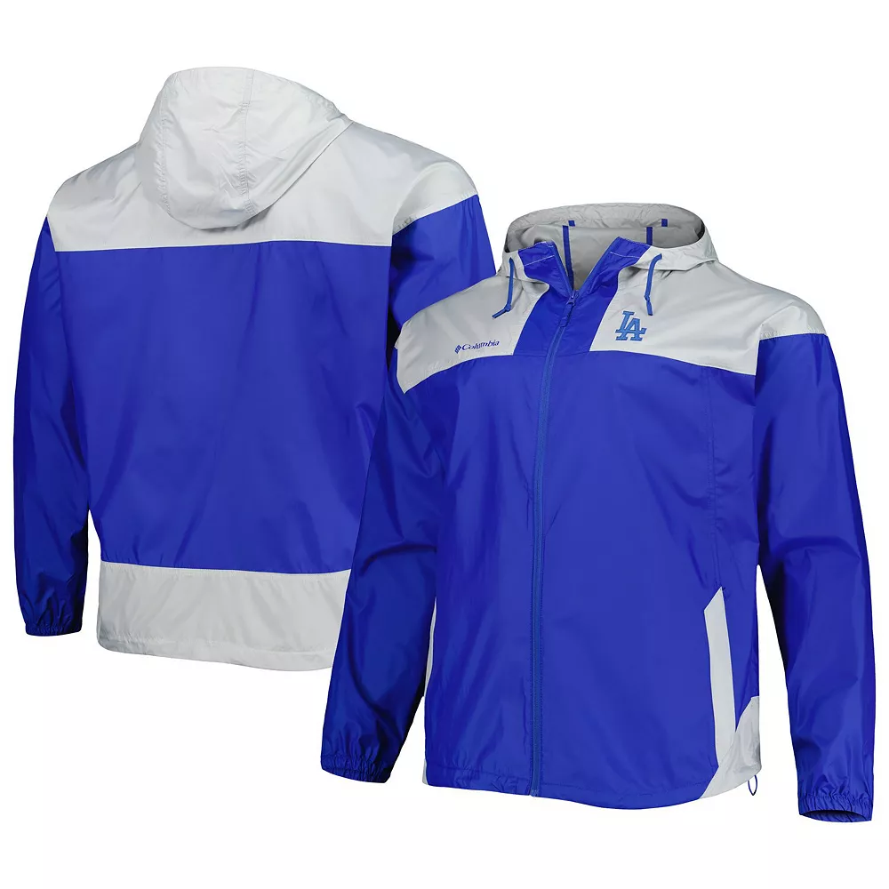 Men's Columbia Royal Los Angeles Dodgers Flash Forward Challenger Omni-Shade Full-Zip Windbreaker 2 Men's Columbia Royal Los Angeles Dodgers Flash Forward Challenger Omni-Shade Full-Zip Windbreaker - Image 2