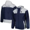 Men's Columbia Navy/Gray New York Yankees Omni-Shade Flash Forward Challenger Full-Zip Windbreaker Jacket