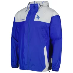 Men's Columbia Royal/Gray Los Angeles Dodgers Omni-Shade Flash Forward Challenger Full-Zip Windbreaker Jacket -Columbia Vogue 6233985 ALT2